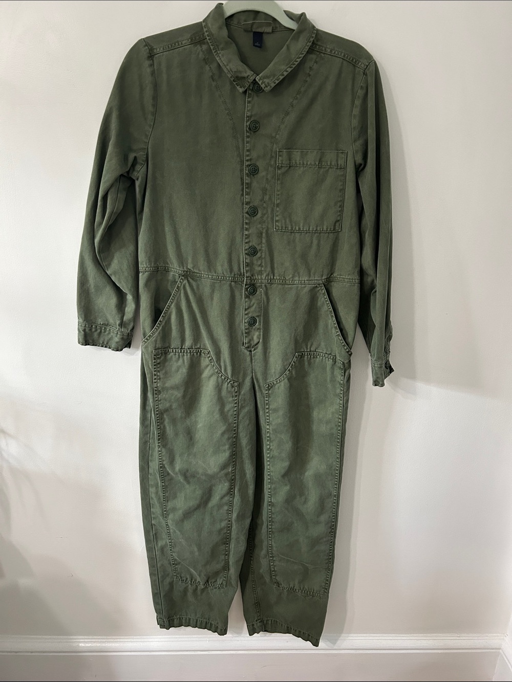 Universal Thread Retro Style Utility Jumpsuit Women's Size 8 Olive Green Casual